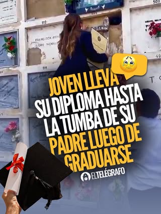 🎓🤍 Su papá ya no estaba para verla graduarse, pero ella encontró la forma de compartirle su logro. En Colombi…